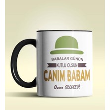 Hediye Zengini Kişiye Özel Canım Babam 3 Tasarımlı Siyah Kupa Bardak