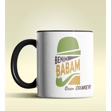 Hediye Zengini Kişiye Özel Benim Babam Tasarımlı Siyah Kupa Bardak