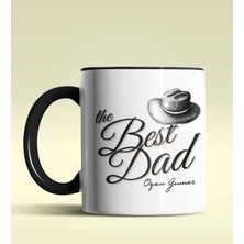 Hediye Zengini Kişiye Özel The Best Dad Tasarımlı Siyah Kupa Bardak