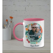 Hediye Zengini Kişiye Özel Dünyanın En Iyi Babası Temalı Pembe Renk Kupa