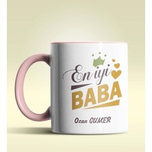 Hediye Zengini Kişiye Özel En Iyi Baba Tasarımlı Pembe Kupa Bardak