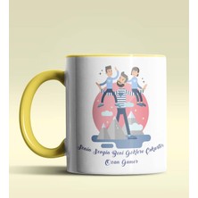 Hediye Zengini Kişiye Özel Seven Baba Tasarımlı Sarı Renkli Kupa