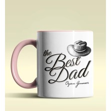 Hediye Zengini Kişiye Özel The Best Dad Tasarımlı Pembe Kupa Bardak