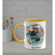 Hediye Zengini Kişiye Özel Dünyanın En Iyi Babası Temalı Sarı Renk Kupa