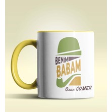 Hediye Zengini Kişiye Özel Benim Babam Tasarımlı Sarı Kupa Bardak