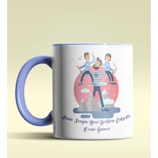 Hediye Zengini Kişiye Özel Seven Baba Tasarımlı Mavi Renkli Kupa