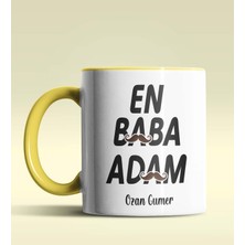 Hediye Zengini Kişiye Özel En Baba Adam Tasarımlı Sarı Kupa Bardak