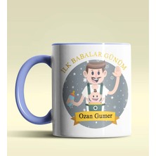 Hediye Zengini Kişiye Özel Iyiki Doğdun Canım Babam Tasarımlı Mavi Renkli Kupa