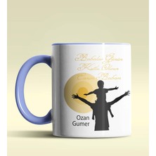 Hediye Zengini Kişiye Özel Babalar Günün Kutlu Olsun 13 Tema Mavi Kupa Bardak