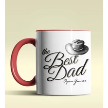 Hediye Zengini Kişiye Özel The Best Dad Tasarımlı Kırmızı Kupa Bardak
