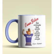 Hediye Zengini Kişiye Özel Canım Babam Mesajlı Tasarımlı Mavi Kupa Bardak