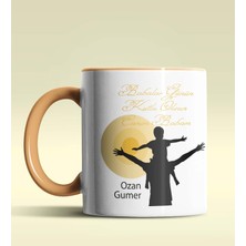 Hediye Zengini Kişiye Özel Babalar Günün Kutlu Olsun 13 Tema Turuncu Kupa Bardak