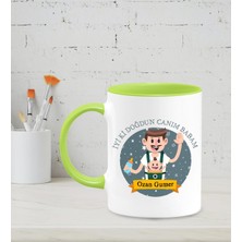 Hediye Zengini Kişiye Özel Iyiki Doğdun Canım Babam Tasarımlı Yeşil Renkli Kupa