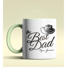 Hediye Zengini Kişiye Özel The Best Dad Tasarımlı Yeşil Kupa Bardak