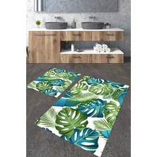 Modanoiva  Yıkanabilir Kaymaz Dot Taban 2'li Banyo Paspası ( 50CM x 60CM - 60CM x 100CM) MNP1177