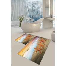 Modanoiva  Yıkanabilir Kaymaz Dot Taban 2'li Banyo Paspası ( 50CM x 60CM - 60CM x 100CM) MNP1007
