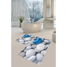 Modanoiva Yıkanabilir Kaymaz Dot Taban 2'li Banyo Paspası ( 50CM x 60CM - 60CM x 100CM) MNP1028