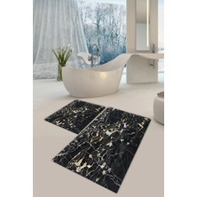 Modanoiva  Yıkanabilir Kaymaz Dot Taban 2'li Banyo Paspası ( 50CM x 60CM - 60CM x 100CM) MNP1066