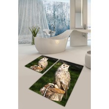 Modanoiva  Yıkanabilir Kaymaz Dot Taban 2'li Banyo Paspası ( 50CM x 60CM - 60CM x 100CM) MNP1072