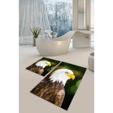 Modanoiva  Yıkanabilir Kaymaz Dot Taban 2'li Banyo Paspası ( 50CM x 60CM - 60CM x 100CM) MNP1076