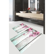Modanoiva  Yıkanabilir Kaymaz Dot Taban 2'li Banyo Paspası ( 50CM x 60CM - 60CM x 100CM) MNP1101