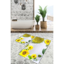 Modanoiva  Yıkanabilir Kaymaz Dot Taban 2'li Banyo Paspası ( 50CM x 60CM - 60CM x 100CM) MNP1113