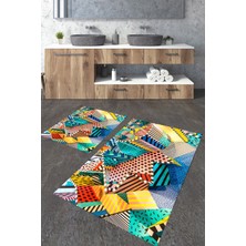 Modanoiva  Yıkanabilir Kaymaz Dot Taban 2'li Banyo Paspası ( 50CM x 60CM - 60CM x 100CM) MNP1148