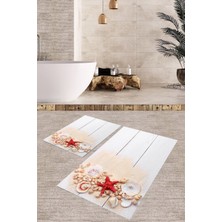 Modanoiva Yıkanabilir Kaymaz Dot Taban 2'li Banyo Paspası ( 50CM x 60CM - 60CM x 100CM) MNP1162