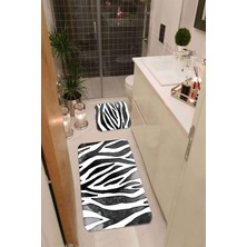 Modanoiva  Yıkanabilir Kaymaz Dot Taban 2'li Banyo Paspası ( 50CM x 60CM - 60CM x 100CM) MNP3086