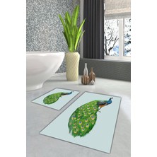 Modanoiva  Yıkanabilir Kaymaz Dot Taban 2'li Banyo Paspası ( 50CM x 60CM - 60CM x 100CM) MNP1118