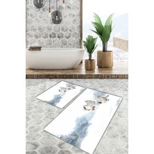 Modanoiva  Yıkanabilir Kaymaz Dot Taban 2'li Banyo Paspası ( 50CM x 60CM - 60CM x 100CM) MNP1123