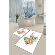 Modanoiva Yıkanabilir Kaymaz Dot Taban 2'li Banyo Paspası ( 50CM x 60CM - 60CM x 100CM) MNP1002