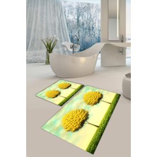 Modanoiva  Yıkanabilir Kaymaz Dot Taban 2'li Banyo Paspası ( 50CM x 60CM - 60CM x 100CM) MNP1035