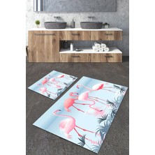 Modanoiva  Yıkanabilir Kaymaz Dot Taban 2'li Banyo Paspası ( 50CM x 60CM - 60CM x 100CM) MNP1120