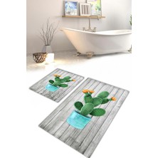 Modanoiva  Yıkanabilir Kaymaz Dot Taban 2'li Banyo Paspası ( 50CM x 60CM - 60CM x 100CM) MNP1173