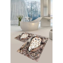 Modanoiva Yıkanabilir Kaymaz Dot Taban 2'li Banyo Paspası ( 50CM x 60CM - 60CM x 100CM) MNP1058