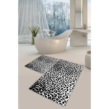 Modanoiva  Yıkanabilir Kaymaz Dot Taban 2'li Banyo Paspası ( 50CM x 60CM - 60CM x 100CM) MNP1139