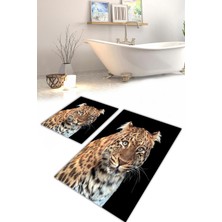 Modanoiva  Yıkanabilir Kaymaz Dot Taban 2'li Banyo Paspası ( 50CM x 60CM - 60CM x 100CM) MNP1170