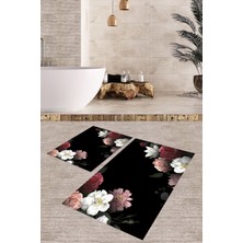 Modanoiva  Yıkanabilir Kaymaz Dot Taban 2'li Banyo Paspası ( 50CM x 60CM - 60CM x 100CM) MNP1175