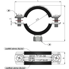 Zımpex 6” 163-172 mm Somunlu  Kelepçe (5 Adet)