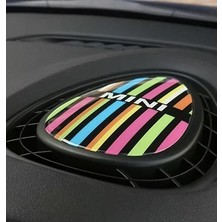 Mini Cooper F54 F55 F56 Ön Konsol Havalandırma Dekoratif 3D Sticker Rainbow Mini Ön Konsol Klima Havalandırma Peteği Dekor