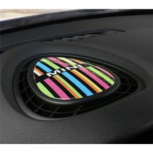 Mini Cooper F54 F55 F56 Ön Konsol Havalandırma Dekoratif 3D Sticker Rainbow Mini Ön Konsol Klima Havalandırma Peteği Dekor