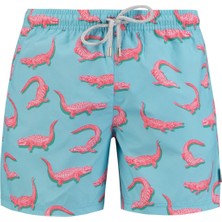 John Frank All Over Mayo ŞORT-JFSS21SW41-CROCODILE Blue