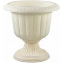 Serinova Ayaklı Dekoratif Nergis Saksı 9,8 lt 4'lü Kirli Beyaz