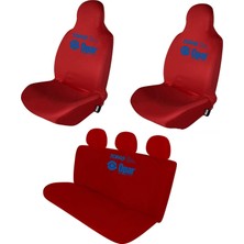 Tofaş Kartal Slx Oto Koltuk Servis Kılıfı Penye Opar Baskılı Ön Arka Takım Kırmızı