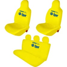 Tofaş Doğan Sl Oto Koltuk Servis Kılıfı Penye Opar Baskılı Ön Arka Takım Sarı