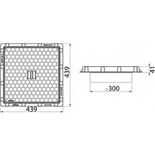 Luxwares Ø 300 mm Koruge Boru  Uyumlu Plastik Rögar Menhol Çerçevesi