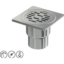 MaxiFlow Premium  Krom Elit Yer Sifonu 20X20X100 Alttan