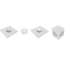 Luxwares 30X30 Süzgeçli Plastik Rögar Menhol Kapak ve Çerçeve