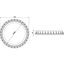 Luxwares Ø 400 mm Yuvarlak El Tutamaklı Plastik Rögar Menhol Kapak ve Çerçeve